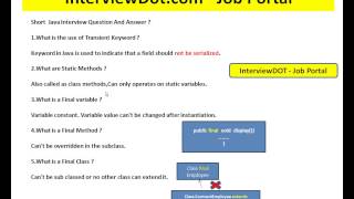Explain Final Keyword in Java Java Interview