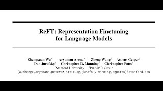 [short] ReFT: Representation Finetuning for Language Models