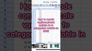How to recode continues/scale variable in to categorical variable in SPSS. #analysis #spss