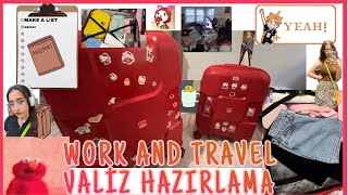 WORK AND TRAVEL İÇİN VALİZ HAZIRLAMA + VLOG