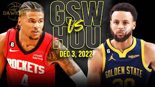 Golden State Warriors vs Houston Rockets Full Game Highlights | December 3, 2022 | FreeDawkins