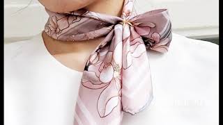 EVOKE 90's: Pink Magnolia Silk Scarf (53cm x 53cm)