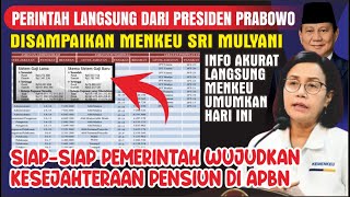 🔴SIMAK SEGERA...! PERINTAH PRESIDEN PRABOWO SEJAHTERAKAN PENSIUNAN LEWAT PROGRAM DI APBN 2025 MANTAP