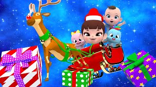 Learn Colors with Finger Family Happy Christmas! Let's Sing a Song Jingle Bells With Nursery rhymes