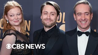 Watch: "Succession" stars on Golden Globes 2024 wins