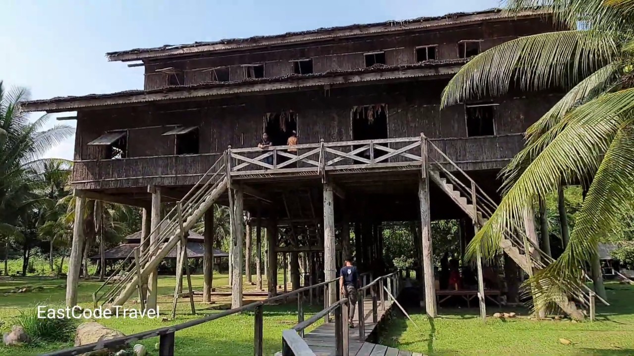 Rumah Melanau Tribe Longhouse In Sarawak Malaysia - YouTube