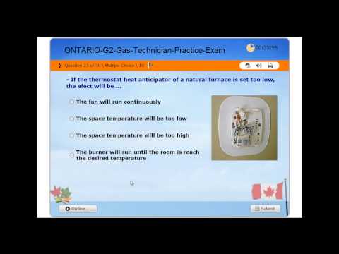 Gas Technician G2 Licensing Exam - TSSA Ontario - Practice Exam Gas Technician G2 Licensing Exam - TSSA Ontario - Practice Exam