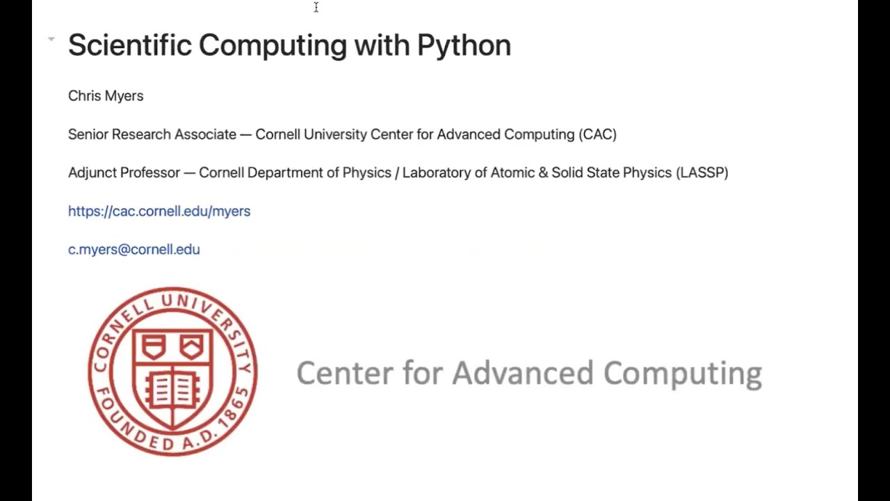Scientific Computing With Python Youtube