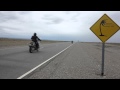 Patagonia & Tierra del Fuego Motorcycle Tour: Day 7 - Ruta 40 riding on a windy day on asphalt