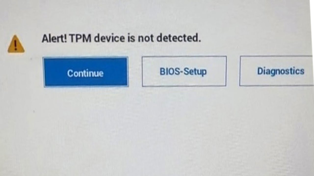 Alert! TPM Device Is Not Detected | Update Bios Dell Inspiron 3501 ...