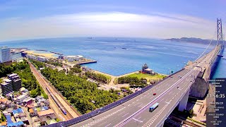 明石海峡大橋ライブカメラ 4K [6/19] Akashi-Kaikyo Bridge LIVE Camera Archive 神戸淡路鳴門自動車道 淡路島 大阪湾 交通情報