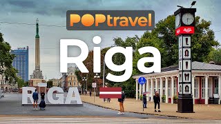 Walking in RIGA / Latvia 🇱🇻- Rainy Summer Afternoon - 4K 60fps (UHD)