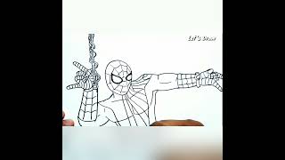 Super Easy!!! Let's Draw ''SPIDERMAN'' From the word spiderman. MARVEL COMICS SUPERHERO.# Shorts