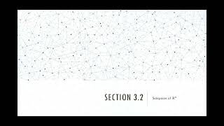 Section 3.2 (1) Subspaces