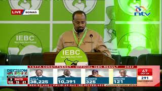 IEBC announces presidential results from Keiyo South and Maragwa