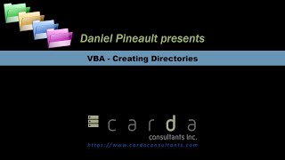 VBA - Creating Directories