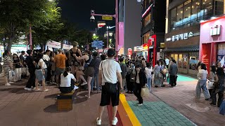 🔥Friday, exciting Hongdae night street walking tour 4K