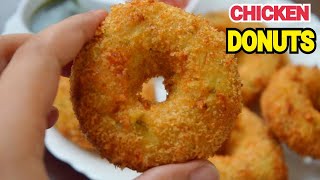 CHICKEN DONUTS || Lunch Box Recipe || Easy Donuts by (YES I CAN COOK) #ChickenDonuts #Donuts