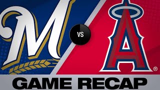 Angels plate late runs to outlast Brewers - 4/9/19