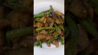 stirfry long beans,eggplant with pork and garlic😋🥰#stirfryveggies #stirfryrecipe #vegetables