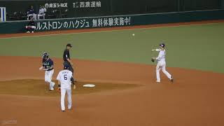 2019.6.14 埼玉西武ライオンズ 外崎修汰源田壮亮による4-6-3の併殺打