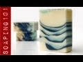 Tilted Tiger Stripe Swirl Soap {feather swirl top} S2W24