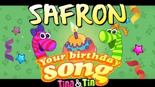 Tina\u0026Tin Happy Birthday SAFRON 👦🏻🎤👦🏻 (Personalized Songs For Kids) 👶🏻👶🏻