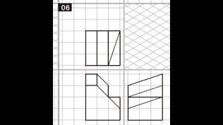 全華圖學094頁第06題/三視圖轉等角圖/綜合練習/第三角法