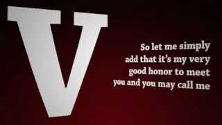 V for Vendetta in Kinetic Typography