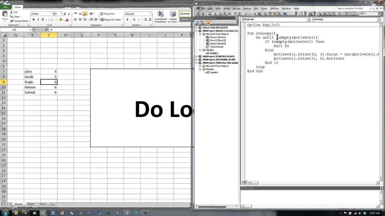 Excel Vba Do Loops Youtube