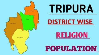 Tripura District wise Religion Population || Main Religion in Tripura State Districts || The Honest