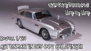 unboxing fullbuild Revell 1/24 ASTONMARTIN DB5 007 GOLDFINGER Scale Car Plastic Model