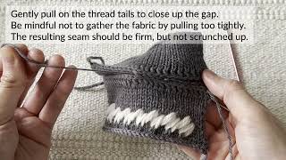 Mattress Stitch for Double-chain Edges