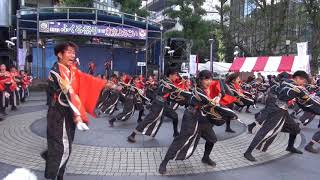 ２０１８東京よさこい　前夜祭　早稲田大学”踊り侍”　池袋西口公園会場