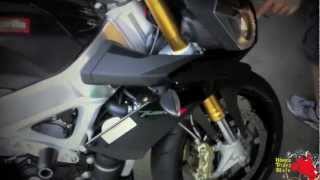 2012 Aprilia Tuono V4 Walk-Around \u0026 Firing Up with Akrapovik Exhaust System