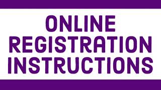 Online Registration Instructions