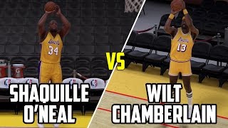 SHAQUILLE O'NEAL VS WILT CHAMBERLAIN THREE POINT CONTEST! WHO WILL WIN?