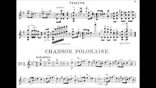 Wieniawski, Henryk 2 Mazurkas de Salon, La champêtre + Chanson polonaise op. 12 for violin + piano