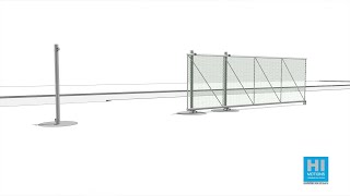 Hi-Motions: Cantilever sliding gates post mounted, single post