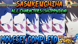 Naruto Storm 4: All Sasuke Uchiha Movesets (Only Shippuden): Hebi + Taka + Summit + EMS + Rinnegan