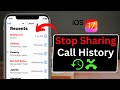 How To Stop Sharing Call History between iPhones iOS 17 | Turn off Call Sync on iPhone