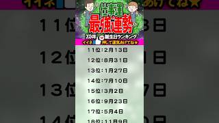 2024年【仕事運】最強運勢ランキングTOP100 #2024年の運勢 #占い #誕生日 #仕事運