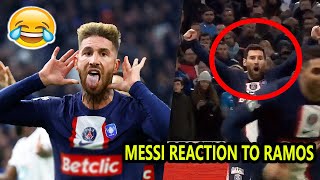 Messi Reaction to Ramos Goal & Celebrated Goal Like Him Vs Marseille