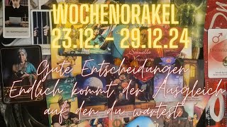 🎍Wochenorakel 23.-29.12.24❤️‍🔥Gute Entscheidungen|Endlich kommt Ausgleich auf allen Ebenen #tarot