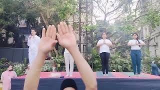 108 surya namaskar in shroff  college