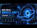 NEURAL SINGULARITY RADIO 24/7 | Cyberpunk Coding Ambient for Deep Work, Programming & Focus