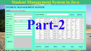 Student Management System in Java | NetBeans | MySQL Database| Part-2