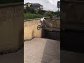 Huge stairs drop on mtb.