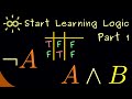 Start Learning Logic - Part 1 - Logical Statements, Negation and Conjunction [dark version]