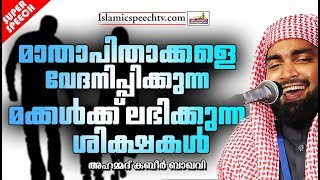 മാതാപിതാക്കളെ വേദനിപ്പിക്കുന്ന മക്കൾക്ക് ലഭിക്കുന്ന ശിക്ഷകൾ  || SUPER ISLAMIC SPEECH IN MALAYALAM